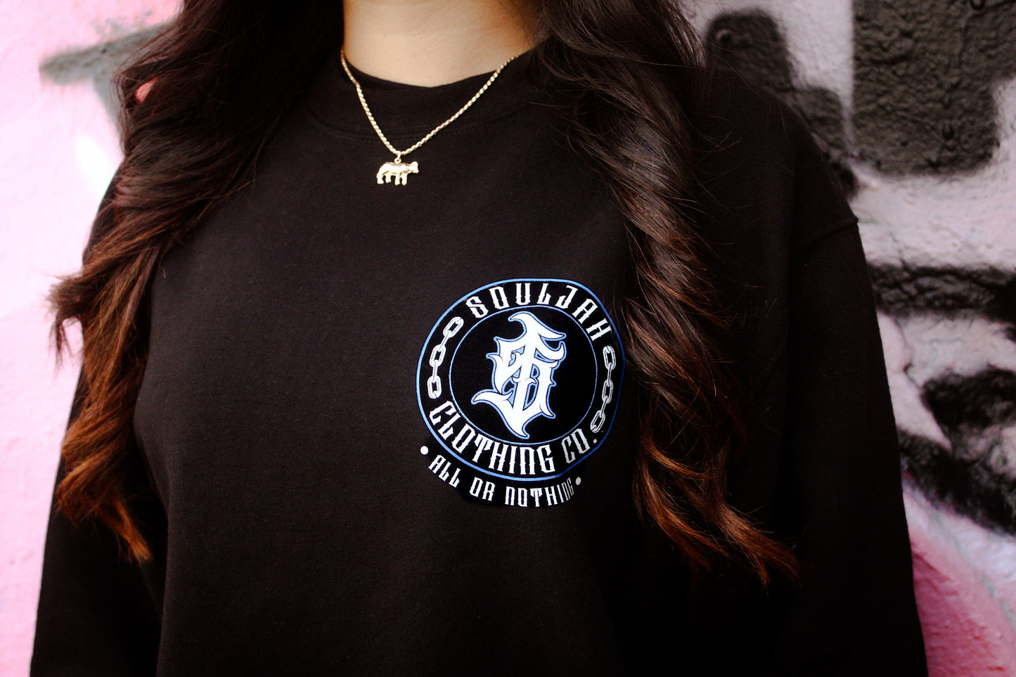 Souljah Clothing Co BLUE CREWNECKS