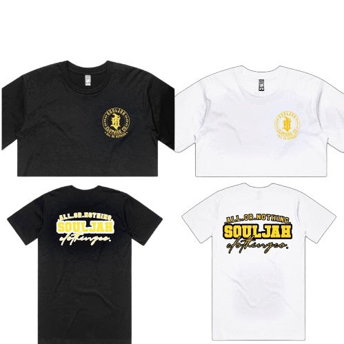 black & yellow souljah clothing teez