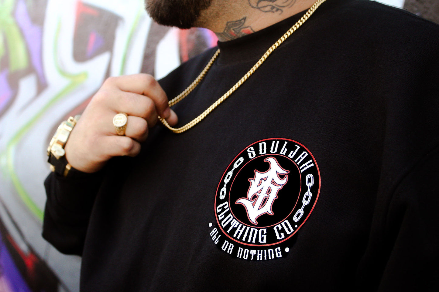 SOULJAH CLOTHING CO CREWNECKS RED